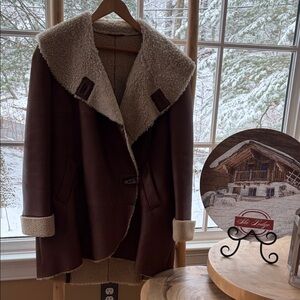 Leather Coat Shearling Lined From The MaxMara Weekend Collection